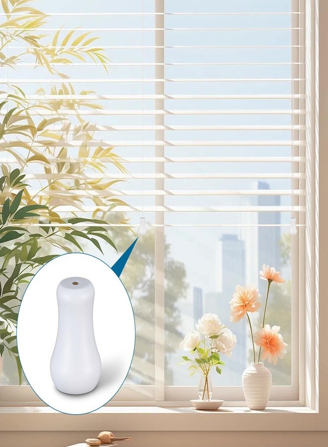 Qulkws 20Pcs White Plastic Cord Tassel Blind Pull Cord Knobs Blind Cords Pull End Blinds Cords Replacement Parts for Curtain Craft Shades - Image 3